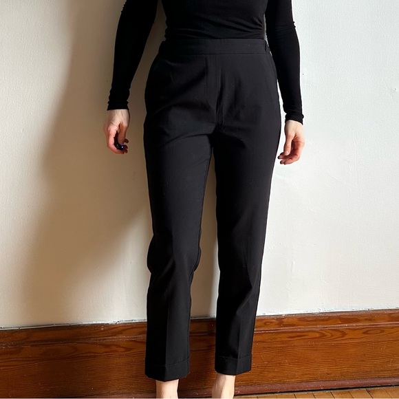 Frank & Oak Pants - Frank And Oak Eleanor Black Pull On Tapered Pants